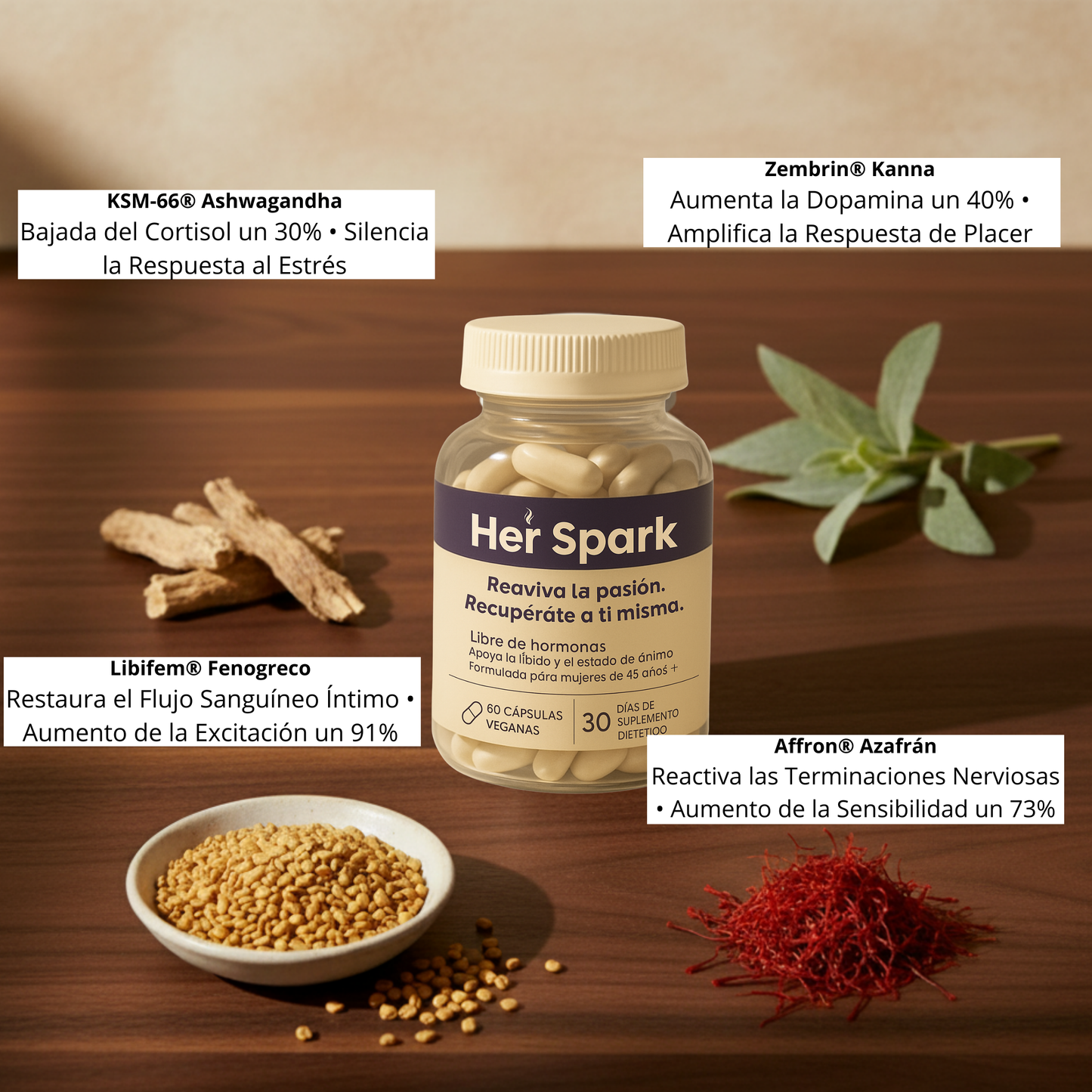 HerSpark™: Deseo Sexual, Humedad y Calor Natural Después de la Menopausia